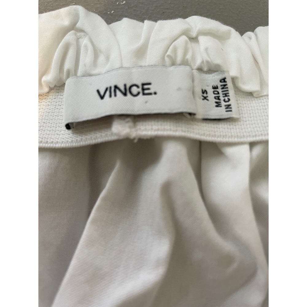 Vince Shoulder Play Top Womens XS White Minimalist Clean Girl Sustainable - Picture 8 of 10